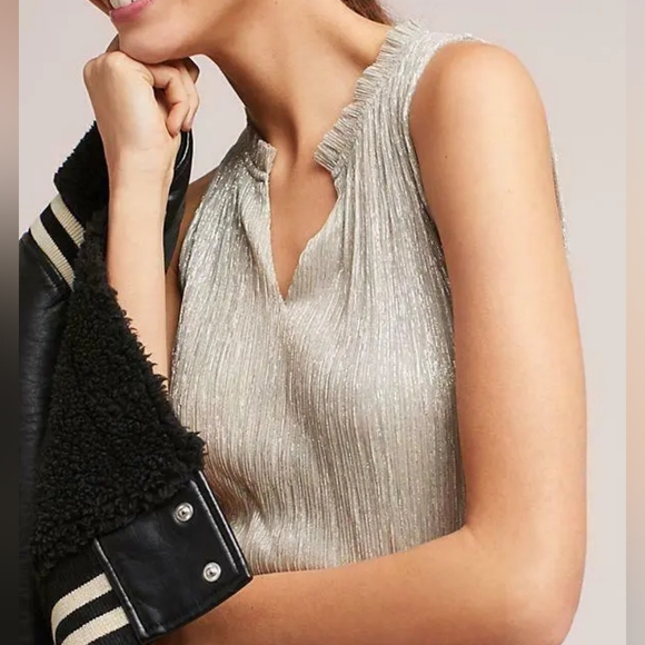 Anthropology shimmer smocked tank - Picture 12 of 16